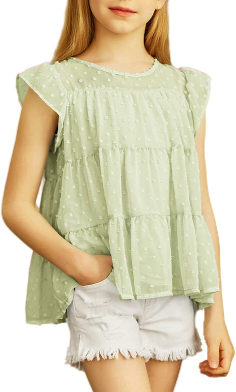 Arshiner Girls' Tunic Tops Summer Casual Blouses