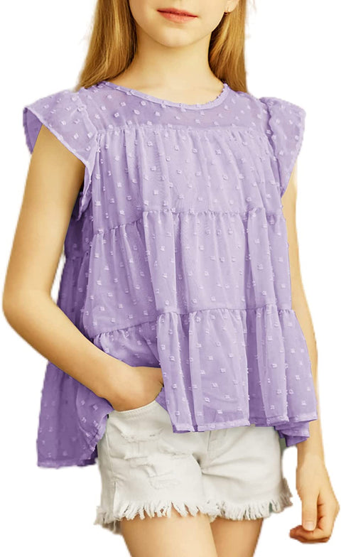 Arshiner Girls' Tunic Tops Summer Casual Blouses