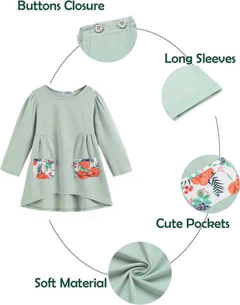 Arshiner Little Girls Unicorn Clothing Sets Long Sleeve Tops Pants