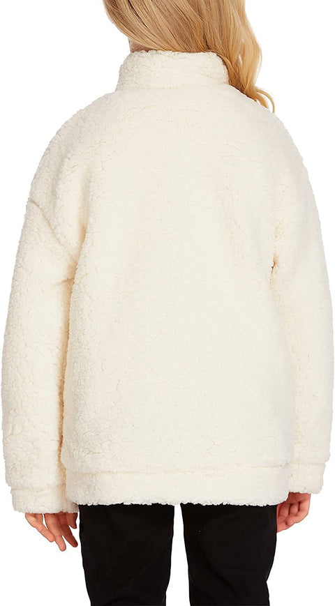 Arshiner Girls Full Zip Fleece Jacket Sherpa Outwear Coat