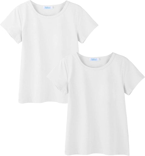 Arshiner Kids 2 Pack Short Sleeve Tees Girls Basic Tees 2pcs Shirt for Tie Dye