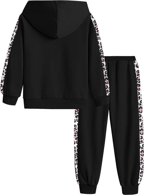 Arshiner Girls Jogger Set 2 Piece Outfits Zip Up Hoodie Sweatsuits