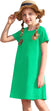 Arshiner Girls Dress Kids Short Sleeve Solid Color Casual T-Shirt Dress
