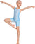 Arshiner Girls Gymnastics Leotards with Shorts Sparkly Ballet Dance Outfits Cross Strap Back Unitard Biketard