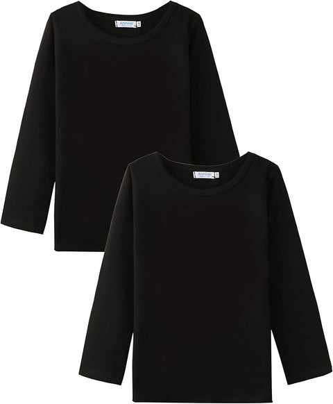 Arshiner Kids 2 Pack Long Sleeve Tees Girls Basic Tees