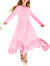 Arshiner Girls Long Sleeve Fall Dress Smocked Waist Round Neck Casual Maxi Western Dress for Kids 6-12 Years