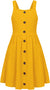 Arshiner Girl's Spaghetti Strap Button Down Midi Sleeveless Summer Casual Sundress A-line Dress with Pockets