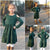 Arshiner Girls Long Sleeve Cold Shoulder Tiered Ruffle Pleated Pockets Dress for 4-14 Years
