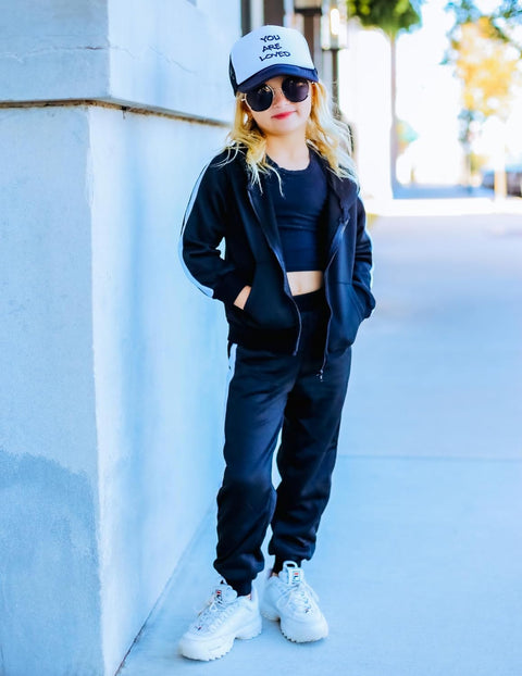 Arshiner Girls Jogger Set 2 Piece Outfits Zip Up Hoodie Sweatsuits