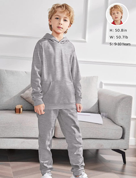 Arshiner 2 Piece Outfit Boys Pullover Hoodies Sweatshirt Suit For Kids Tracksuit Set