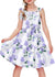 Arshiner Girls Summer Sleeveless Dress Causal Ruffle Sundress Tiered Twirl Dress for 4-13Y