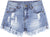 Arshiner Girl's Jean Shorts Ripped Frayed Raw Hem Denim Shorts