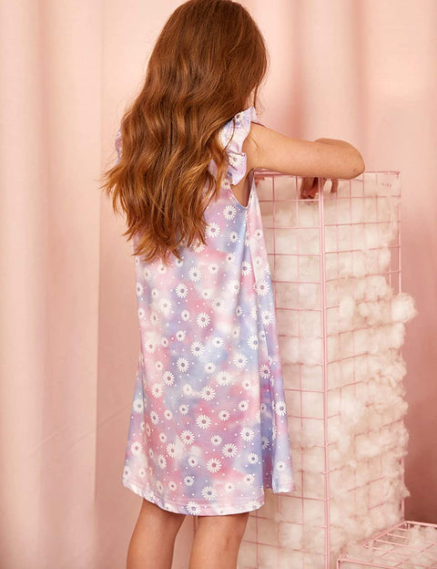 Girls Nightgown Nightdress Unicorn Shirt Pajamas Dress for Kids Sleepwear Nighty