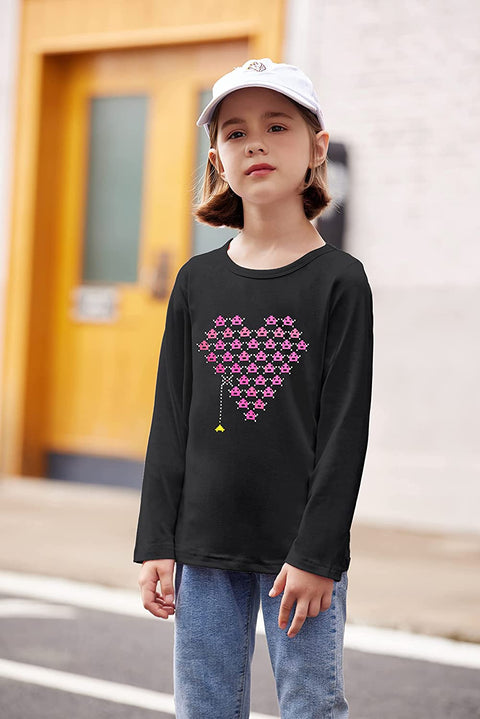 Arshiner Kids 3 Pack Long Sleeve Tees Girls Tees 3pcs Shirts