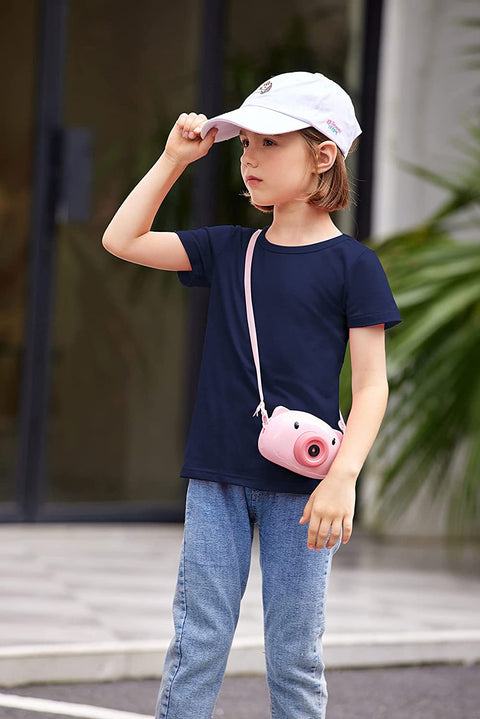 Arshiner Kids 2 Pack Short Sleeve Tees Girls Basic Tees 2pcs Shirt for Tie Dye