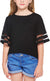 Arshiner Girls Short Sleeve T-Shirts Flare Tunic Summer Tops Trendy Blouse 4-13 Years