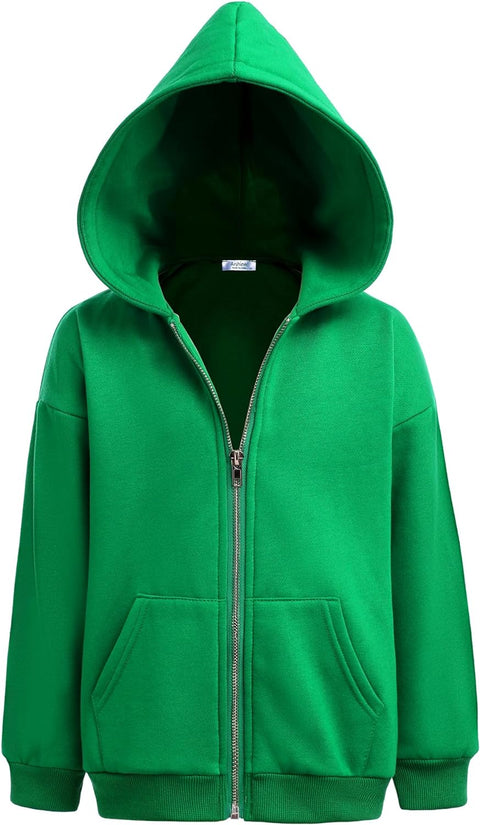 Arshiner Girls Zip Up Hoodies Teen Fleece Full-Zip Sweatshirts Jacket Casual Fall Hoodie with Pocket