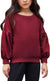 Arshiner Girls Casual Puff Long Sleeve Raglan Sweatshirts Lantern Sleeve Ballon Sweatshirt for 4-11 Years