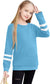 Arshiner Girls Crewneck Sweatshirt Color Block Long Sleeve Knit Sweaters Tunic Tops for 5-13 Years