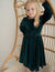 Arshiner Girls Long Sleeve Dress Velvet Crew Neck Midi Fall Vintage Plain Dress for Kids 4-13Y