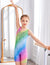 Arshiner Leotards for Girls Gymnastics with Shorts Color Gradient Shiny Diamond Kids Biketard