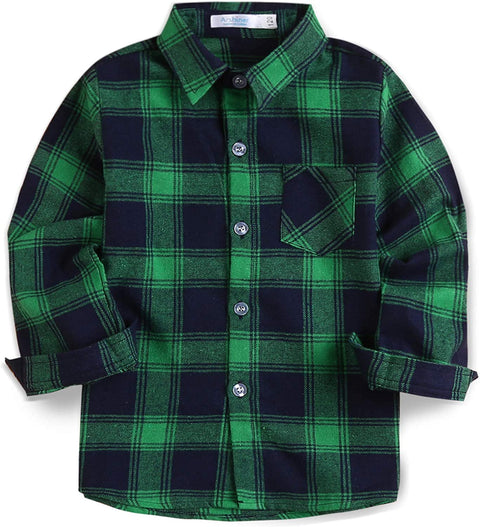 Arshiner Toddler Boys Girls Long Sleeve Plaid Shirt