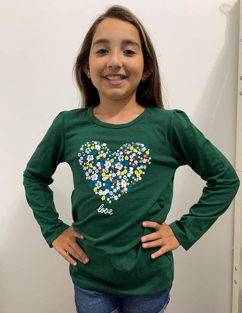 Arshiner Kids 3 Pack Long Sleeve Tees Girls Tees 3pcs Shirts