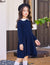 Arshiner Girls Long Sleeve Dress Casual Vintage Peter Pan Collar Swing Party Dress Age 3-14 Years
