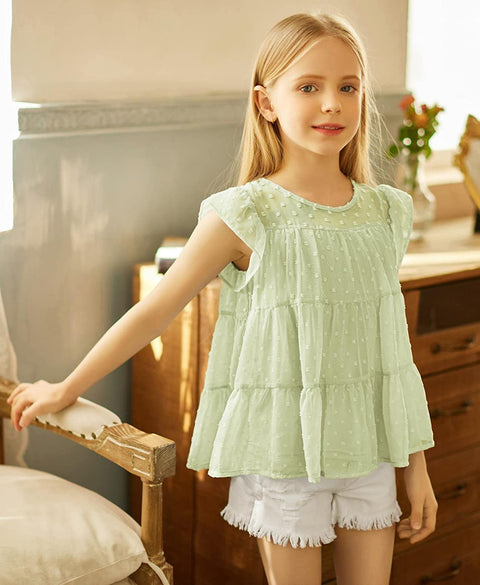 Arshiner Girls' Tunic Tops Summer Casual Blouses