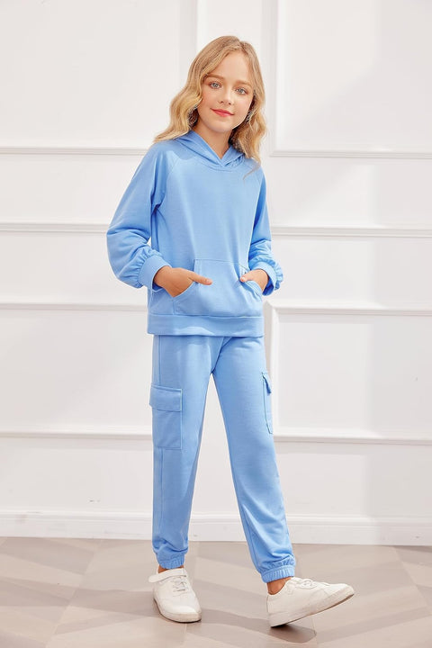 Arshiner 2 Pieces Girls Outfits Tie Dye Sweatsuits Pant Set Long Sleeve Athletic Sweatshirts and Sweatpants with Pockets