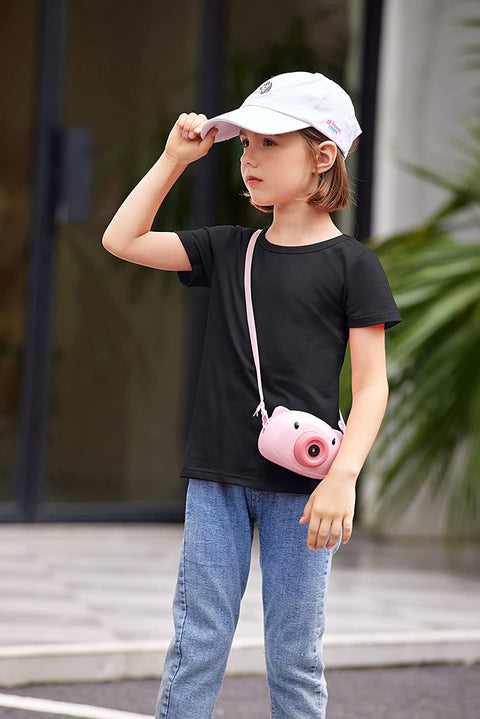 Arshiner Kids 2 Pack Short Sleeve Tees Girls Basic Tees 2pcs Shirt for Tie Dye