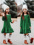 Arshiner Girls Cotton Long Sleeve A-Line Ruffle Hem Dress for School