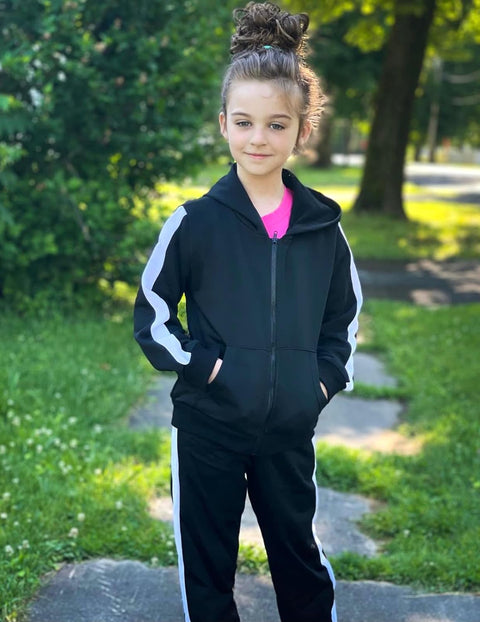 Arshiner Girls Jogger Set 2 Piece Outfits Zip Up Hoodie Sweatsuits