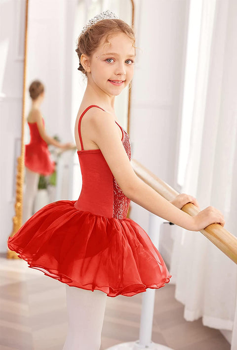 Arshiner Girls Camisole Ballet Leotards Sparkly Dance Dress