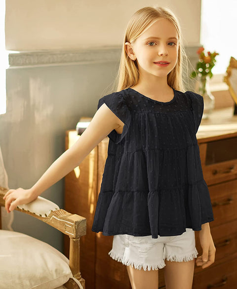 Arshiner Girls' Tunic Tops Summer Casual Blouses