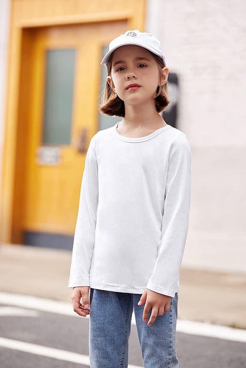 Arshiner Kids 3 Pack Long Sleeve Tees Girls Tees 3pcs Shirts