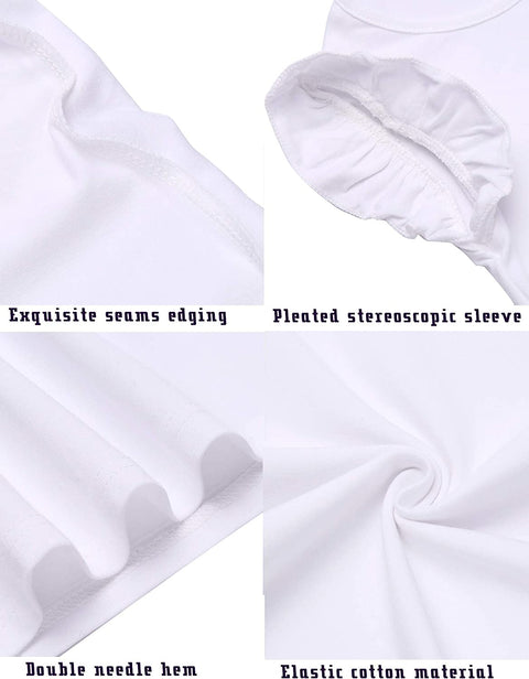 Arshiner Little Girls Plain Flutter T Shirts Ruffle Sleeve Tank Tops