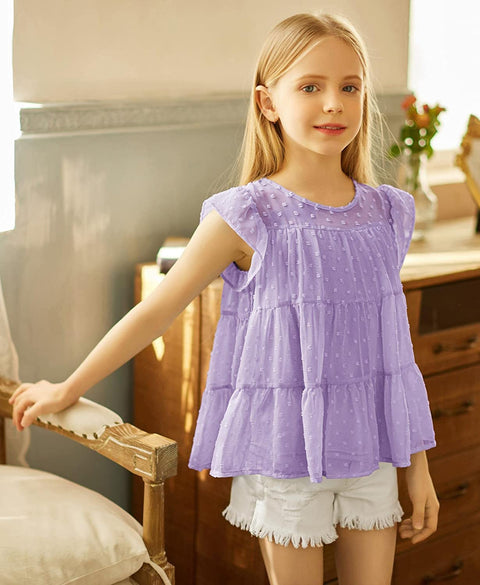 Arshiner Girls' Tunic Tops Summer Casual Blouses