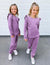 Arshiner 2 Piece Girls Outfits Clothes Velour Tracksuit Sweatsuit Ruffle Pullover Sweatshirt Sweatpants Clothing Sets
