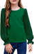 Arshiner Girls Long Sleeve Shirt with Ruffle Cuffs Polka Swiss Dots Kids Girls Pullover Shirts Cute Crewneck Girls Top