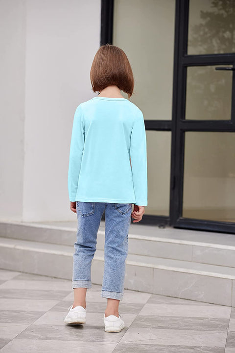 Arshiner Kids 2 Pack Long Sleeve Tees Girls Basic Tees