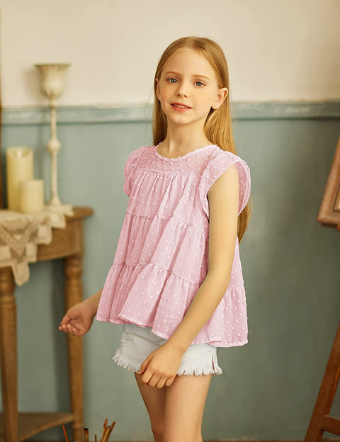 Arshiner Girls' Tunic Tops Summer Casual Blouses