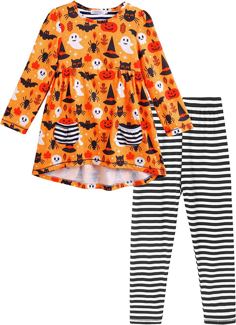 Arshiner Little Girls Clothing Sets Bunny Long Sleeve Outfits 2 PCS Top Leggings Sets