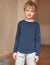 Arshiner Boy's Loose Long Sleeve Solid/Tie-Dyed Print Curve Hem T Shirt for 5-12 Years