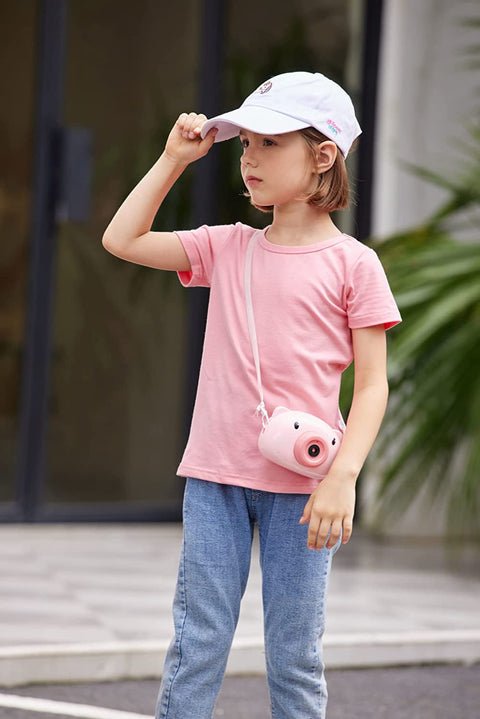 Arshiner Kids 2 Pack Short Sleeve Tees Girls Basic Tees 2pcs Shirt for Tie Dye