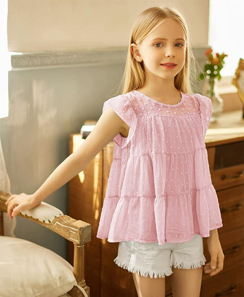 Arshiner Girls' Tunic Tops Summer Casual Blouses