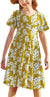 Arshiner Girls Floral Dress Short Sleeve Summer Dresses Skater Twirl Sundress for Girls 4-13 Years