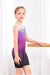 Arshiner Leotards for Girls Gymnastics with Shorts Color Gradient Shiny Diamond Kids Biketard