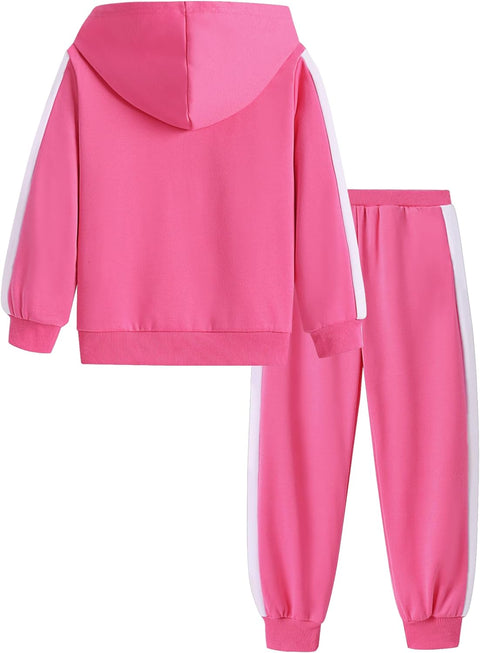 Arshiner Girls Jogger Set 2 Piece Outfits Zip Up Hoodie Sweatsuits