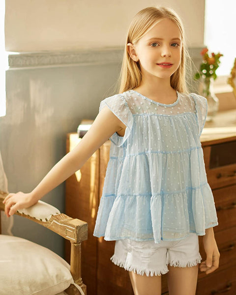 Arshiner Girls' Tunic Tops Summer Casual Blouses